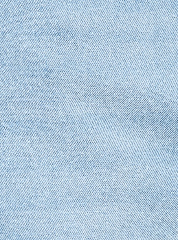 Men Washed Loose Fit Cargo Jeans