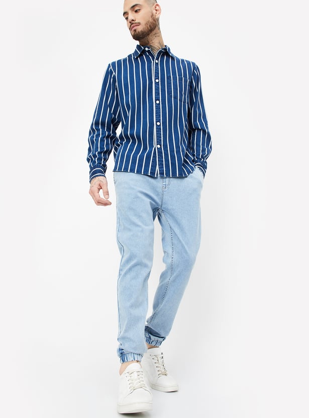 Men Washed Carrot Fit Jogger Jeans