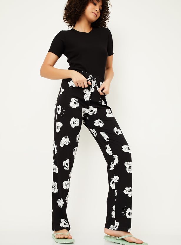 Women Mickey Printed Pyjamas