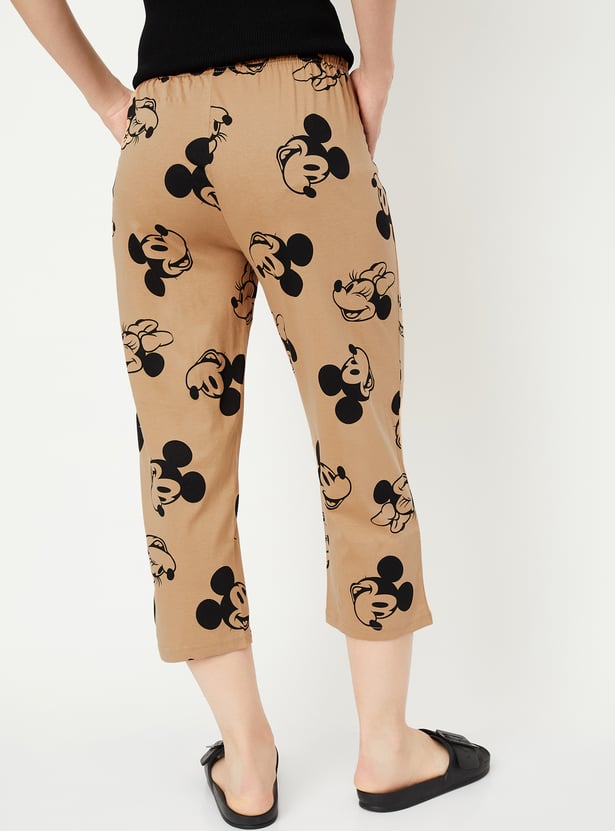 Women Mickey Printed Capris