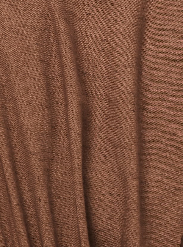 Women Solid Off-shoulder Midi Dress