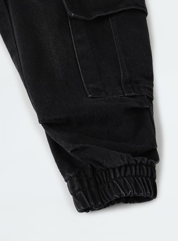 Boys Solid Jogger Jeans