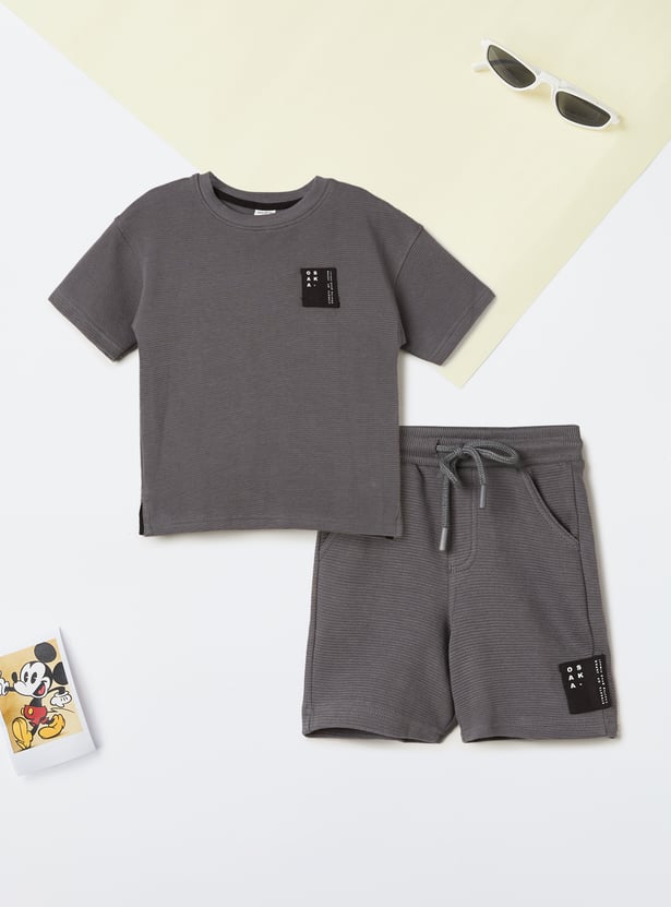 Boys Textured Co-ords Set