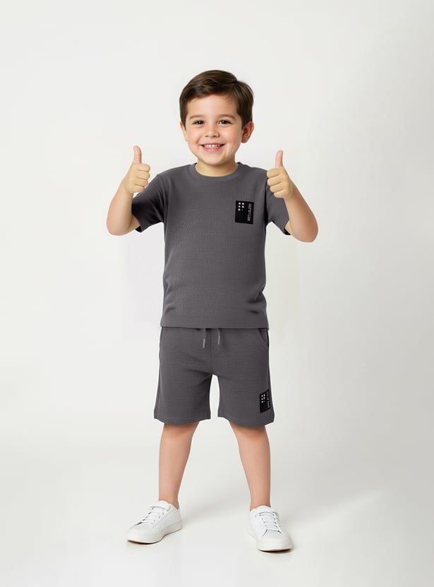 Boys Textured Co-ords Set