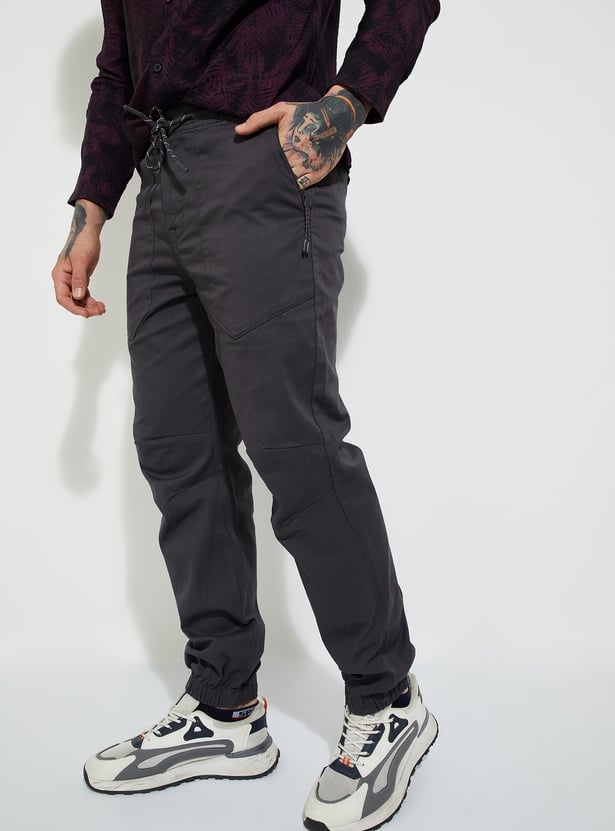 URB_N Men Textured Relaxed Fit Joggers