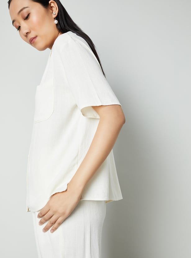 Women Solid Resort Shirt