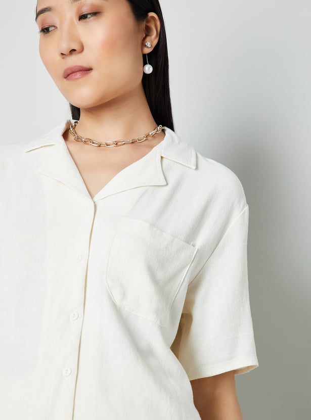 Women Solid Resort Shirt