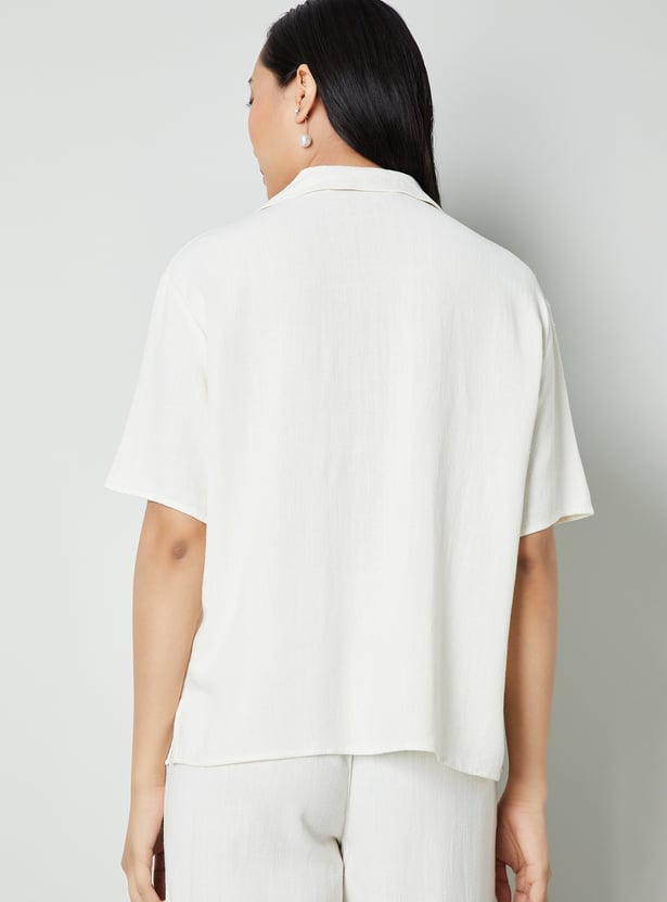 Women Solid Resort Shirt