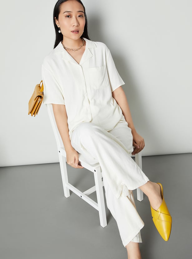 Women Solid Resort Shirt