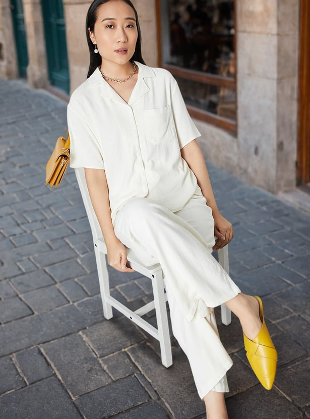 Women Solid Resort Shirt