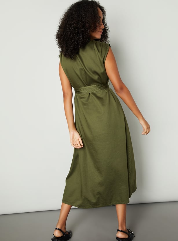 Women Solid A-line Dress