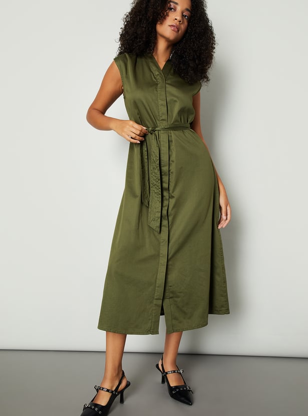 Women Solid A-line Dress