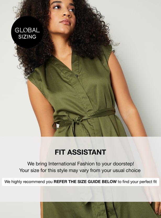 Women Solid A-line Dress