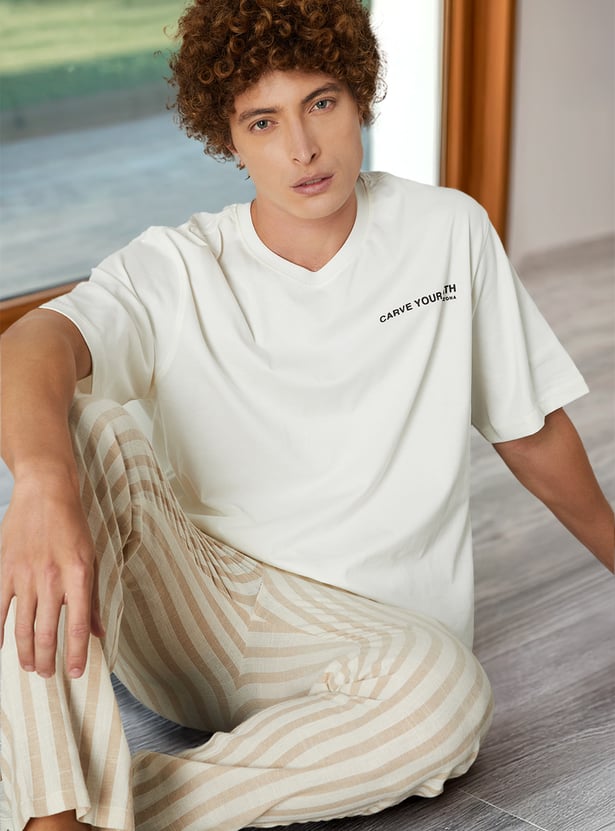 Men Back Print T-shirt