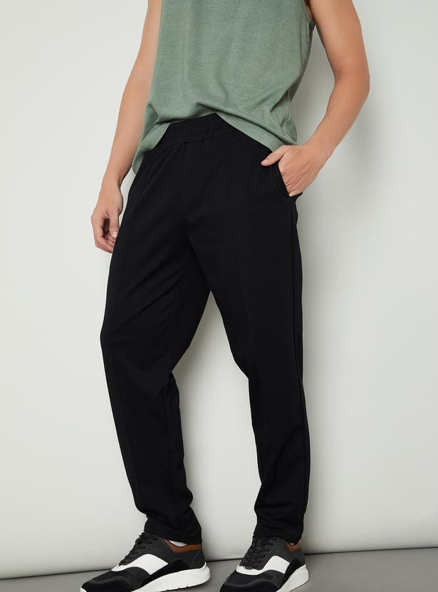 Men Textured Sports Joggers