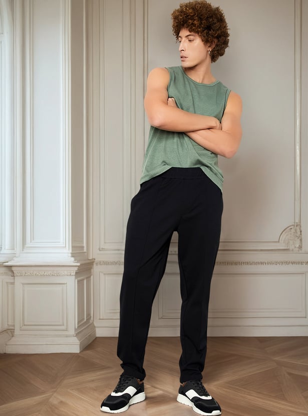 Men Textured Sports Joggers