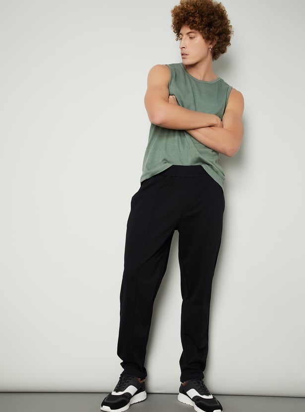 Men Textured Sports Joggers