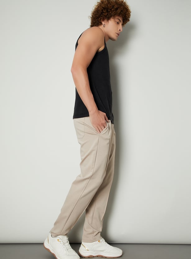 Men Textured Sports Joggers