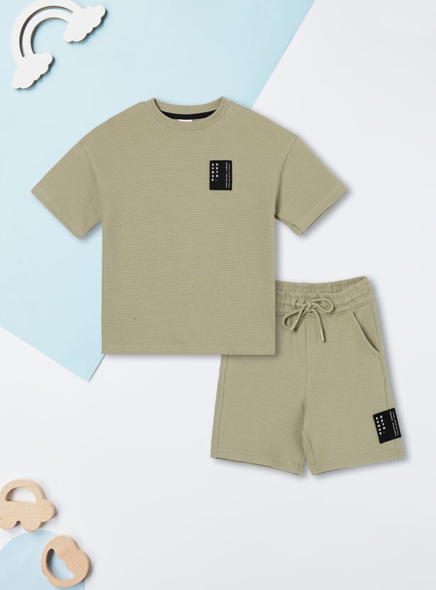 Boys Applique Shorts Set