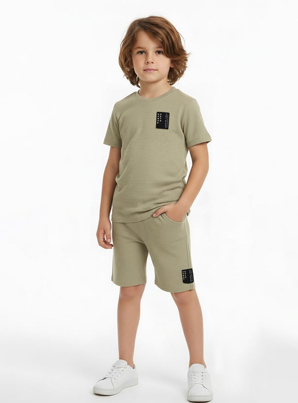 Boys Applique Shorts Set
