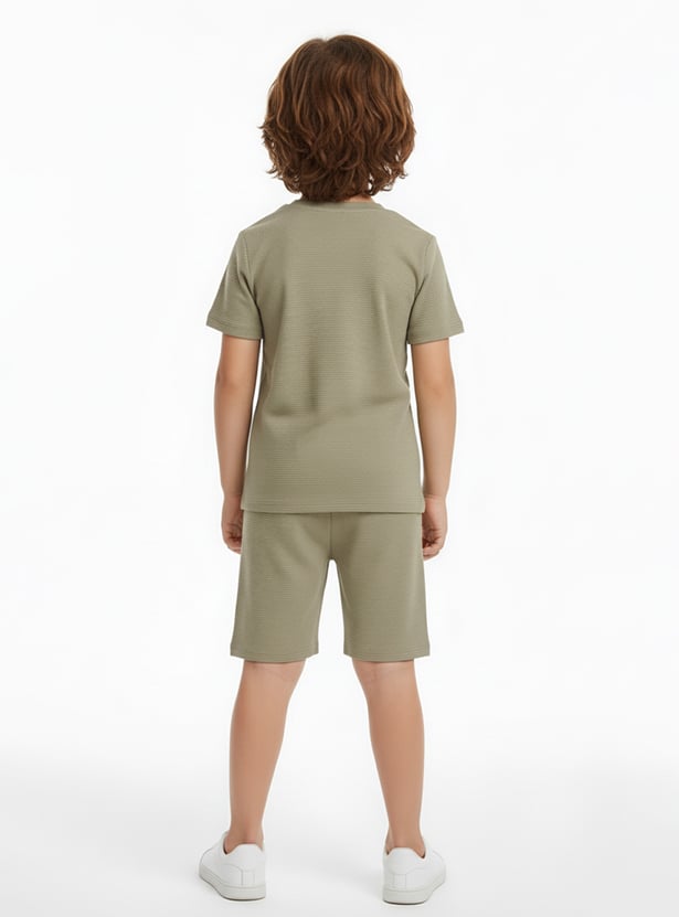 Boys Applique Shorts Set