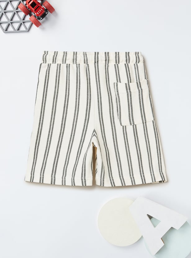 Boys Striped Shorts Set