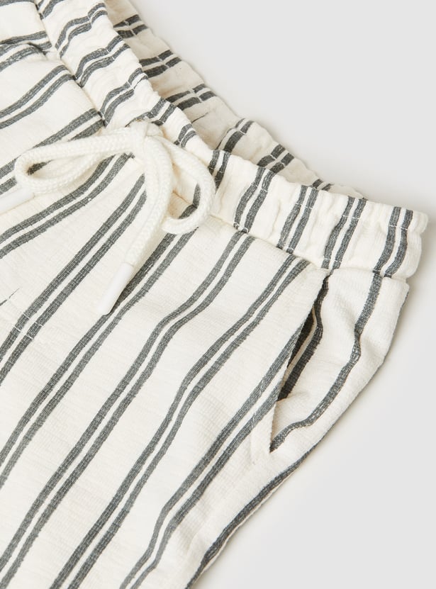 Boys Striped Shorts Set