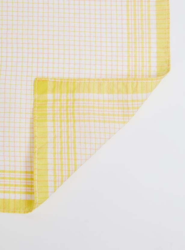 Women Checked Handkerchief - Pack of 6