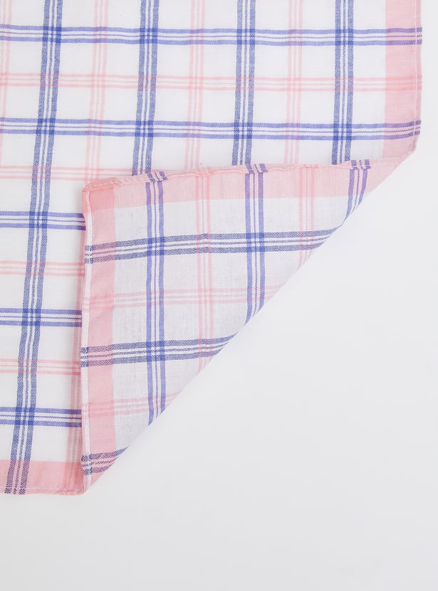 Women Checked Handkerchief - Pack of 6