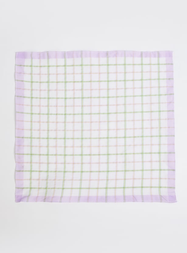 Women Checked Handkerchief - Pack of 6