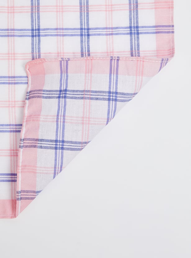 Women Checked Handkerchief - Pack of 6