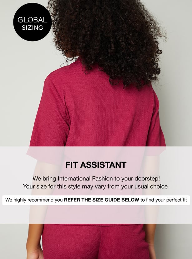 Women Textured Polo T-shirt