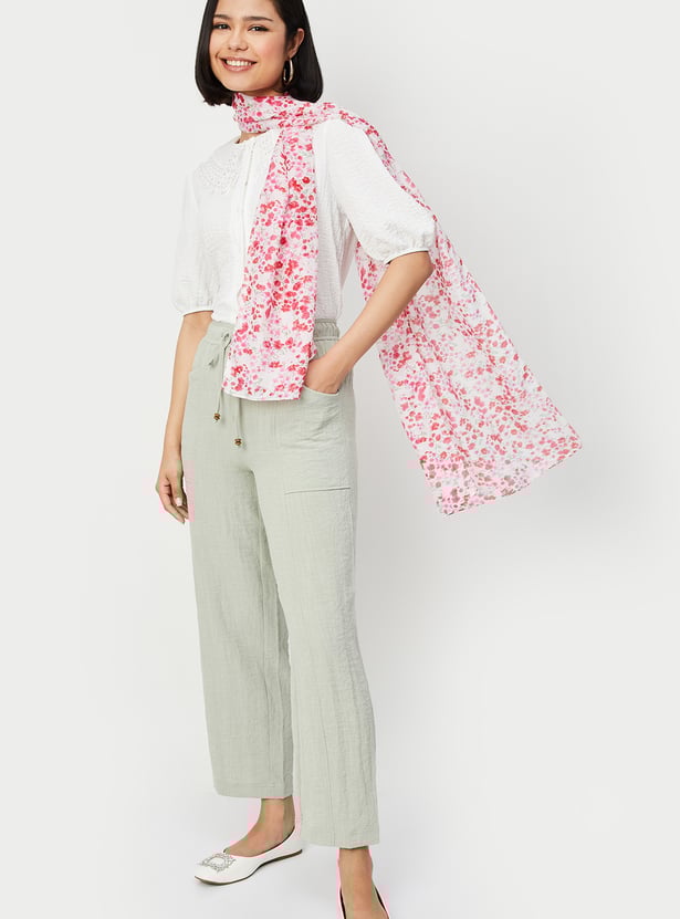 Women Floral Print Scarf