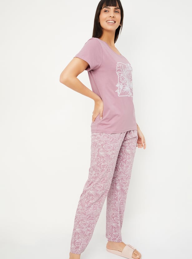 Women Printed PJ Set