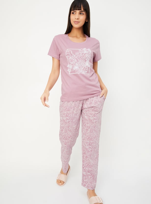 Women Printed PJ Set