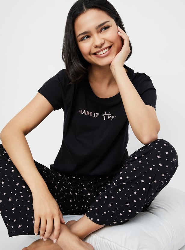 Women Printed PJ Set