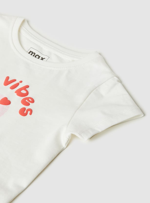 Girls Embossed T-shirt