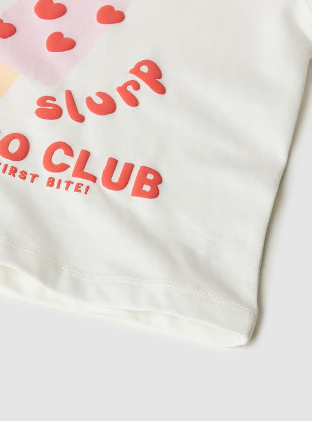 Girls Embossed T-shirt