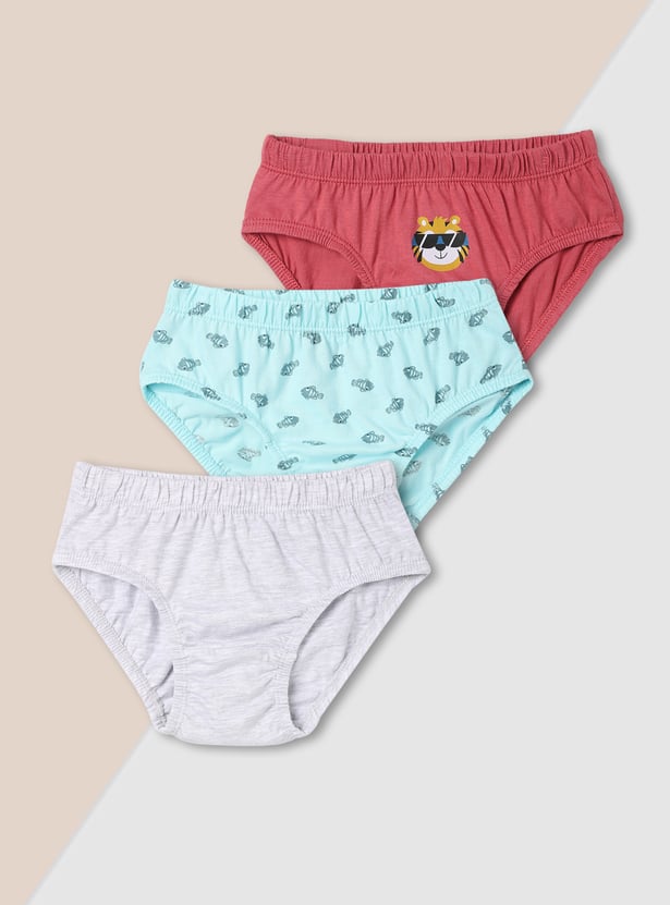 Boys Printed Briefs - Pack of 3