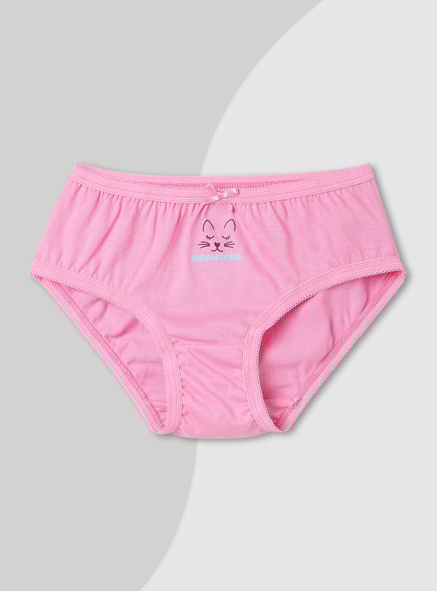 Girls Printed Panties - Pack of 3