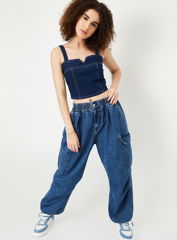 Women Denim Corset Top