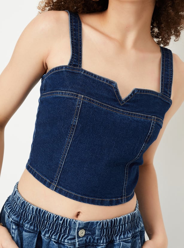 Women Denim Corset Top