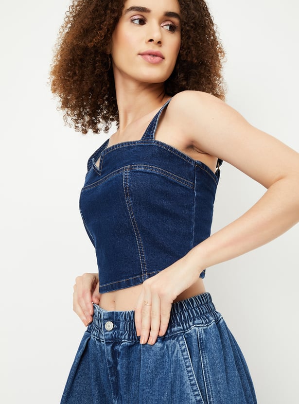 Women Denim Corset Top