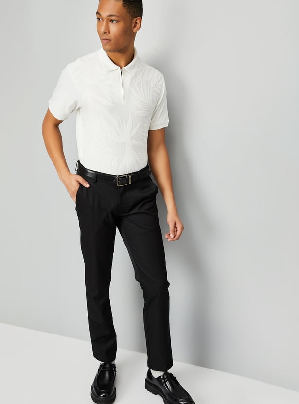 Men Solid Polo T-shirt