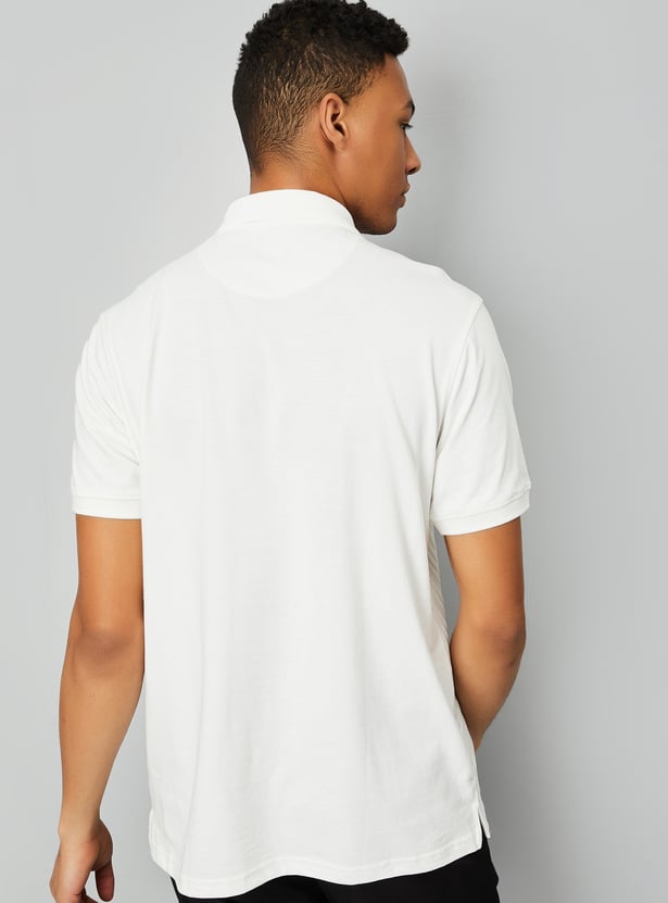 Men Solid Polo T-shirt