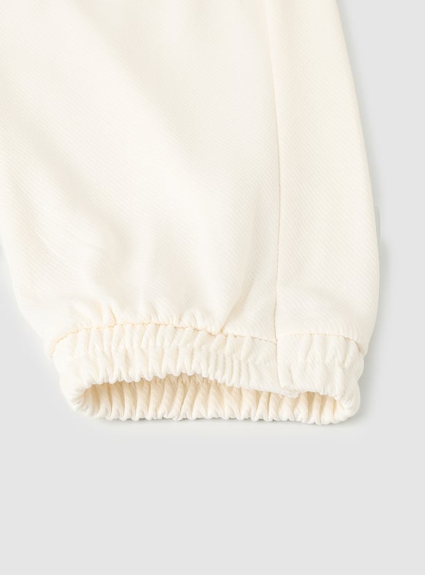 Girls Textured Cargo Joggers