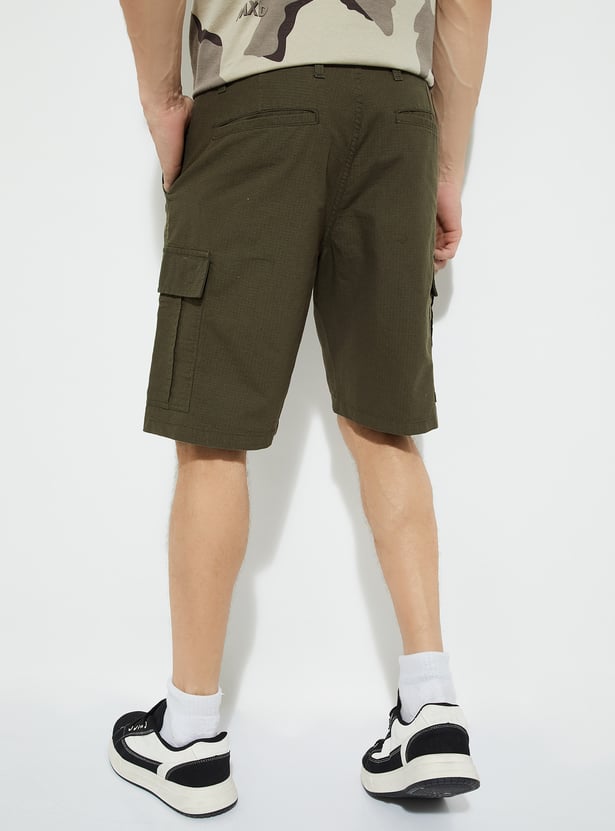 URB_N Men Solid Cargo Shorts