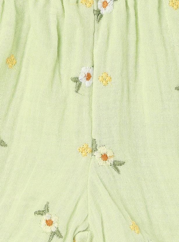 Girls Embroidered Shorts