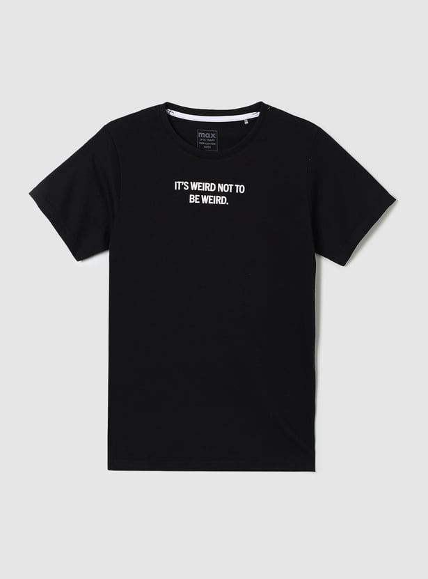 Boys Typographic Print T-shirt