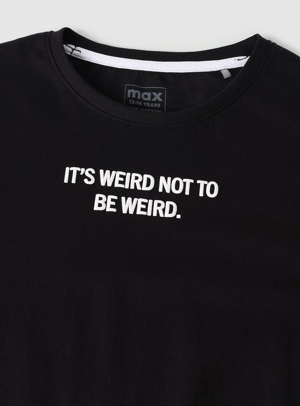 Boys Typographic Print T-shirt